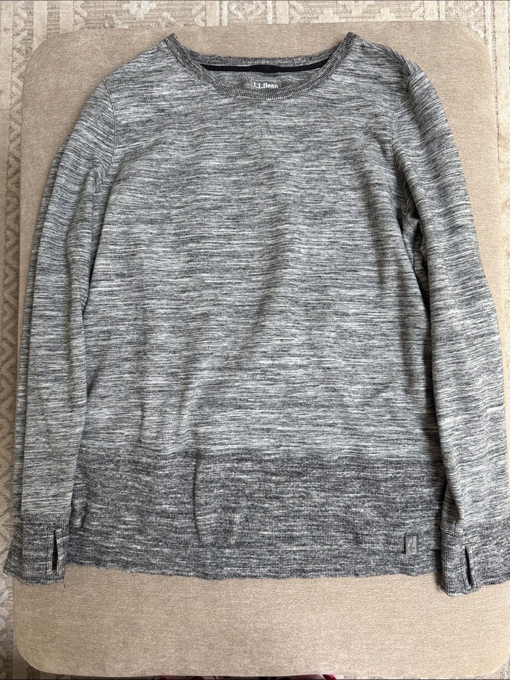 L.L. Bean Women’s Heathered Gray Crewneck Pullover